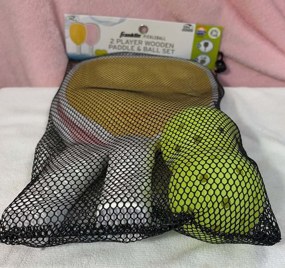 Franklin Pickleball 2 Player Wooden Paddle and Ball Set